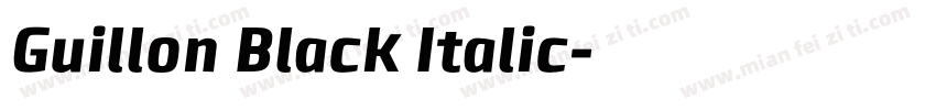Guillon Black Italic字体转换